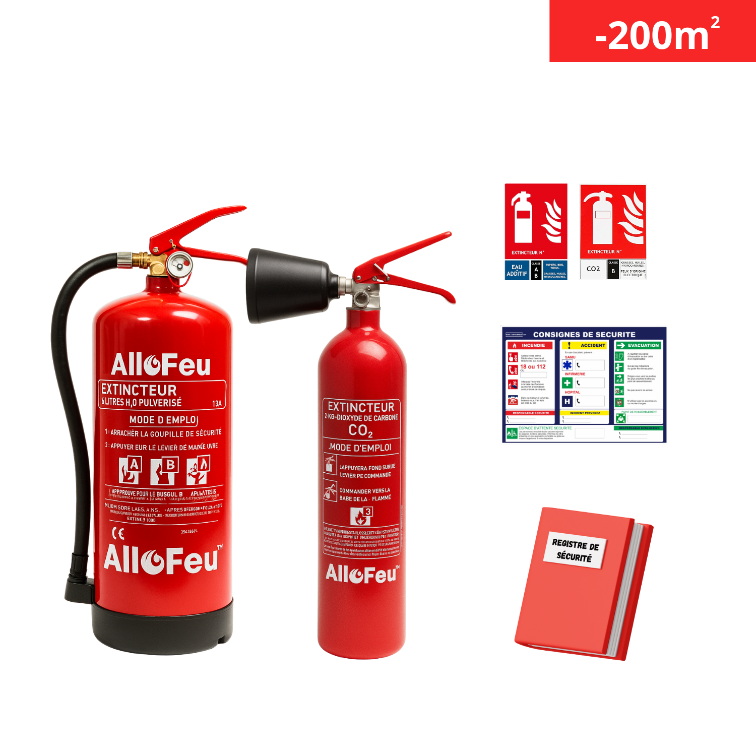 Kit extincteur surface -200m2