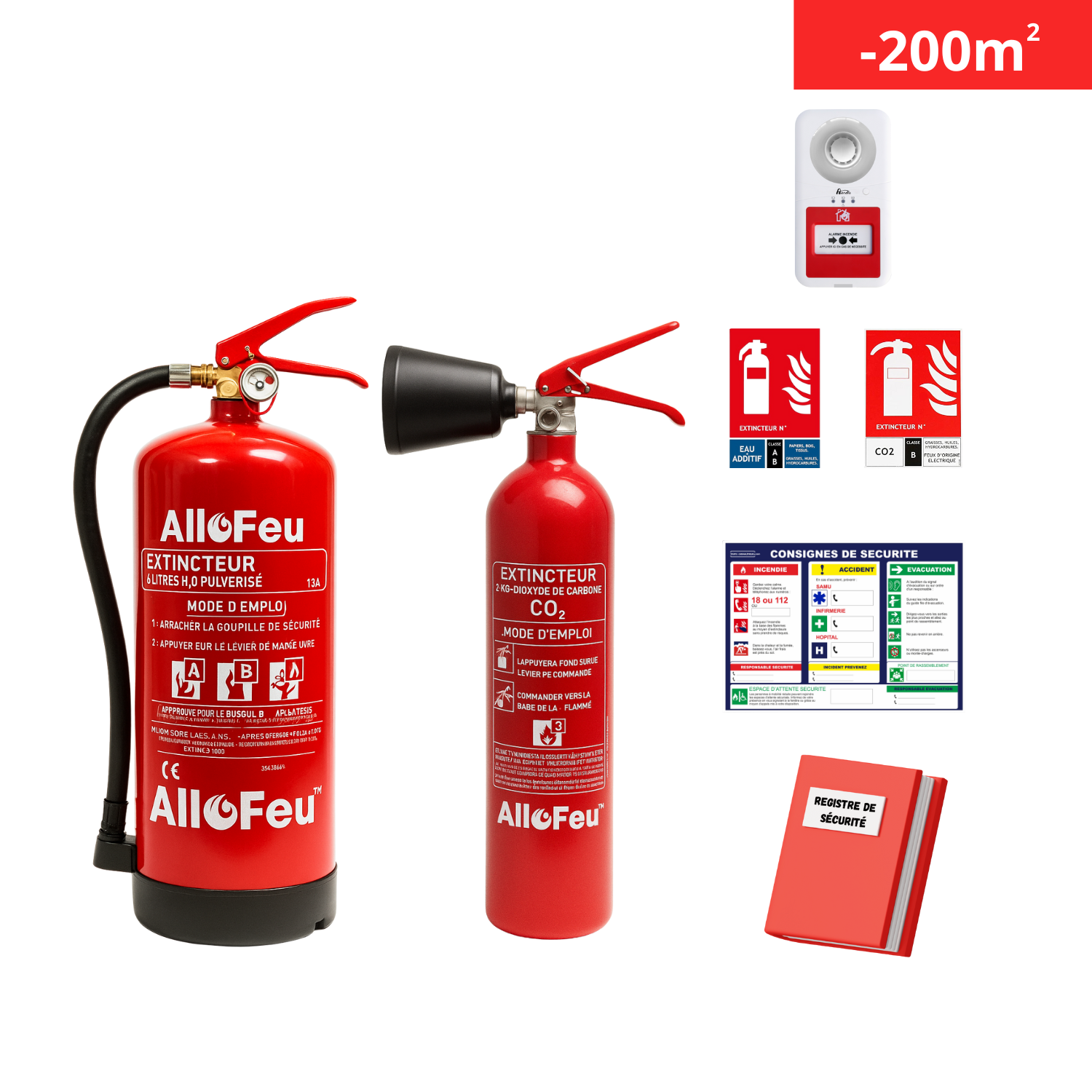 Kit extincteur surface -200m2