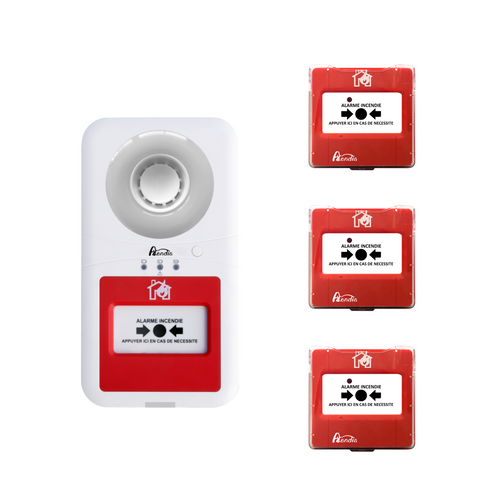 Pack alarme type 4 radio 3 déclencheur