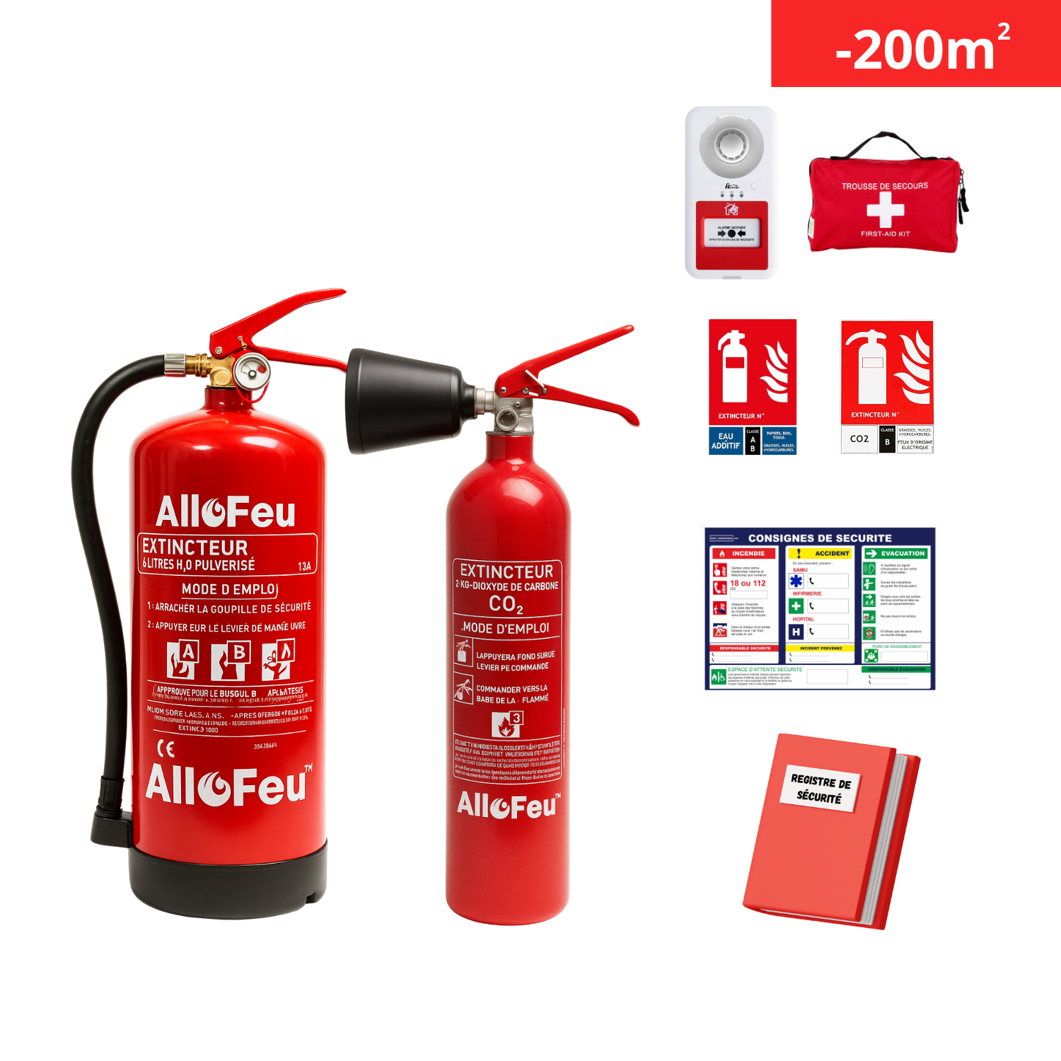 Kit extincteur surface -200m2